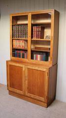 Large Light Oak Cabinet Bookcase