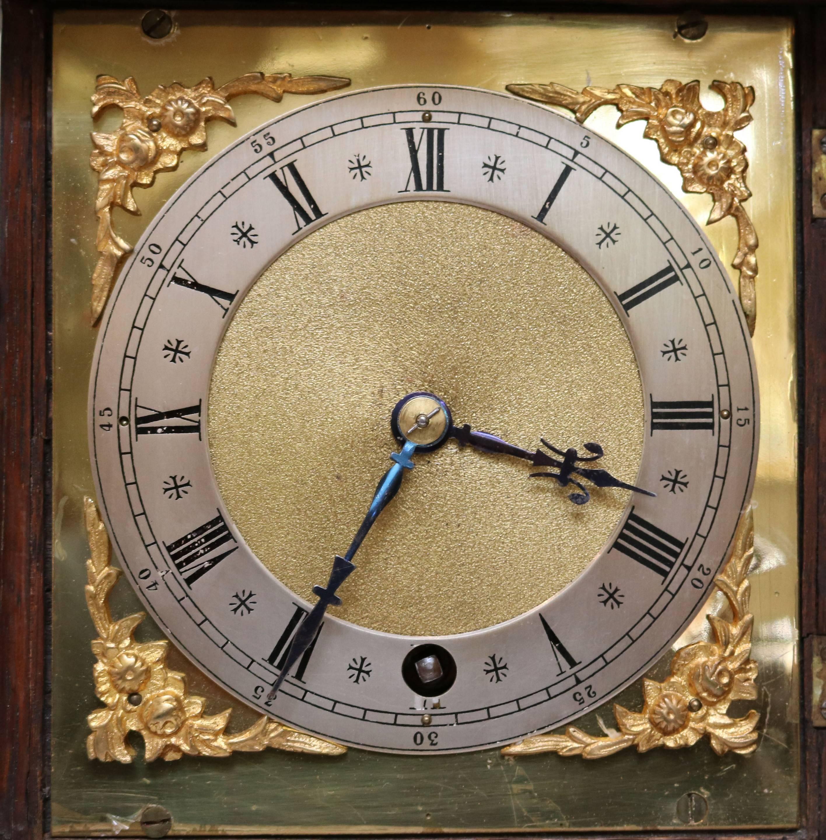 Edwardian Oak Timepiece Mantel Clock In Good Condition In Buckinghamshire, GB