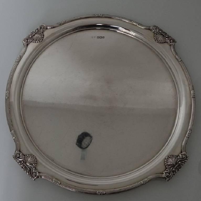 Sterling Silver Bread Board Sheffield, 1952, Walker and Hall at 1stdibs