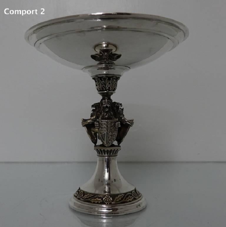 Pair of Sterling Silver Commemorative Comports/Tazzas London 1985 Hector Miller For Sale 3