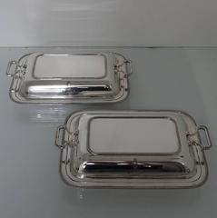 Sterling Silver Pair of Entrée Dishes Sheffield, 1932, Roberts & Belk