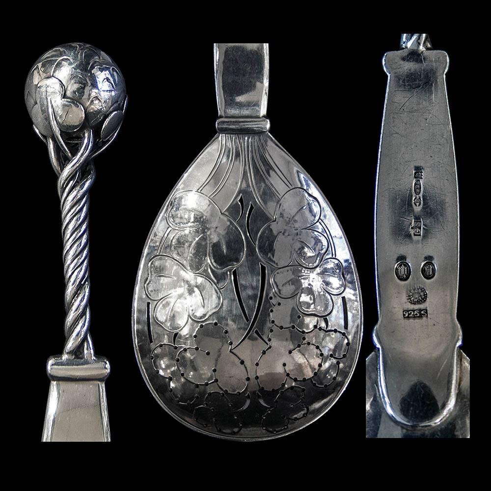 Danish Georg Jensen Sterling Silver Serving Spoon For Sale