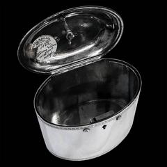 Antique English York Silver Tea Caddy
