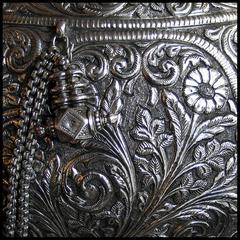 Large Indian Antique Silver Ginger Jar