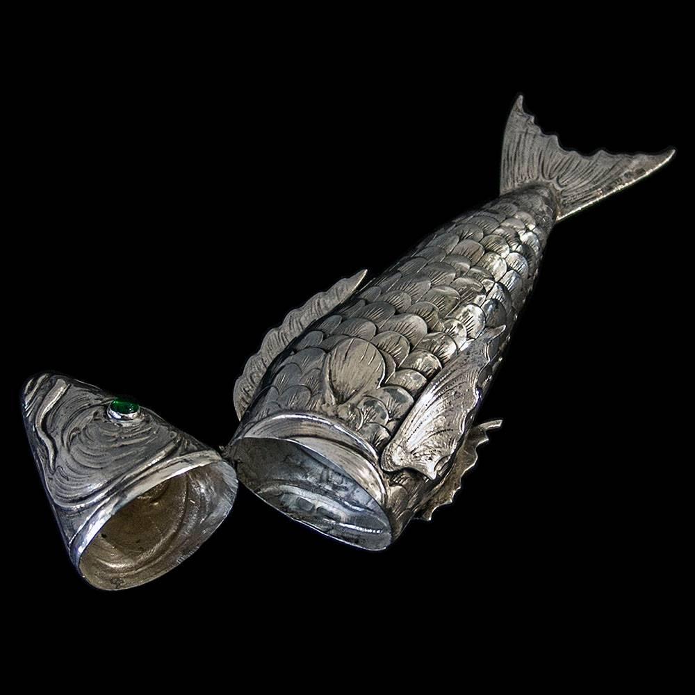antique articulated fish