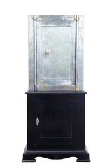 19th Century Polished Steel Safe on Stand