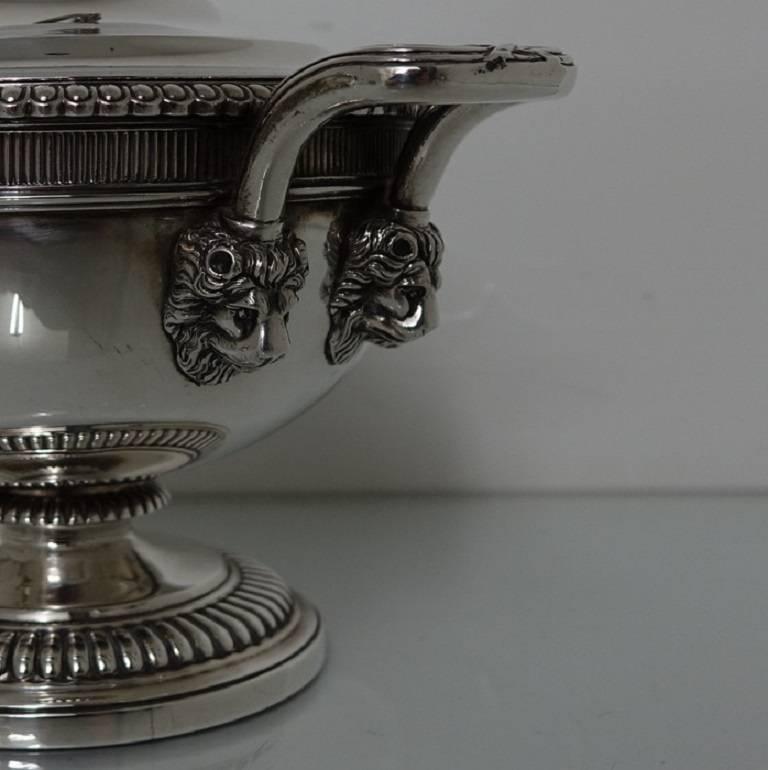 Pair of Antique George III Sterling Silver Sauce Tureens, London For Sale 3