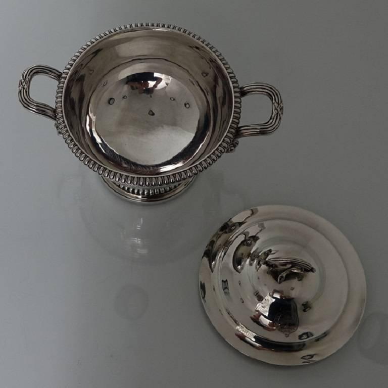 Pair of Antique George III Sterling Silver Sauce Tureens, London For Sale 6