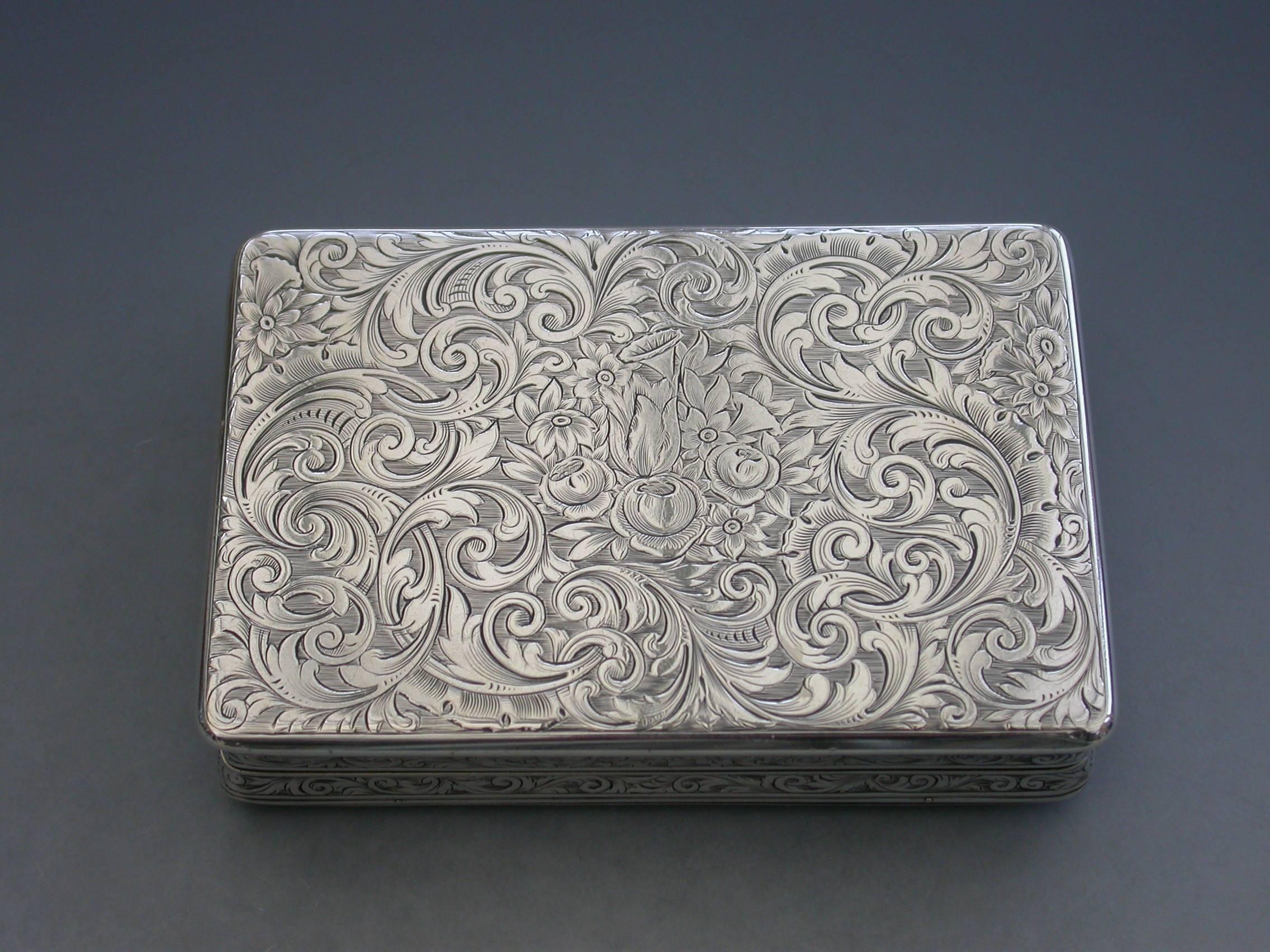 Victorian Silver Raised Relief Snuff Box 'Mr Pickwick' 3