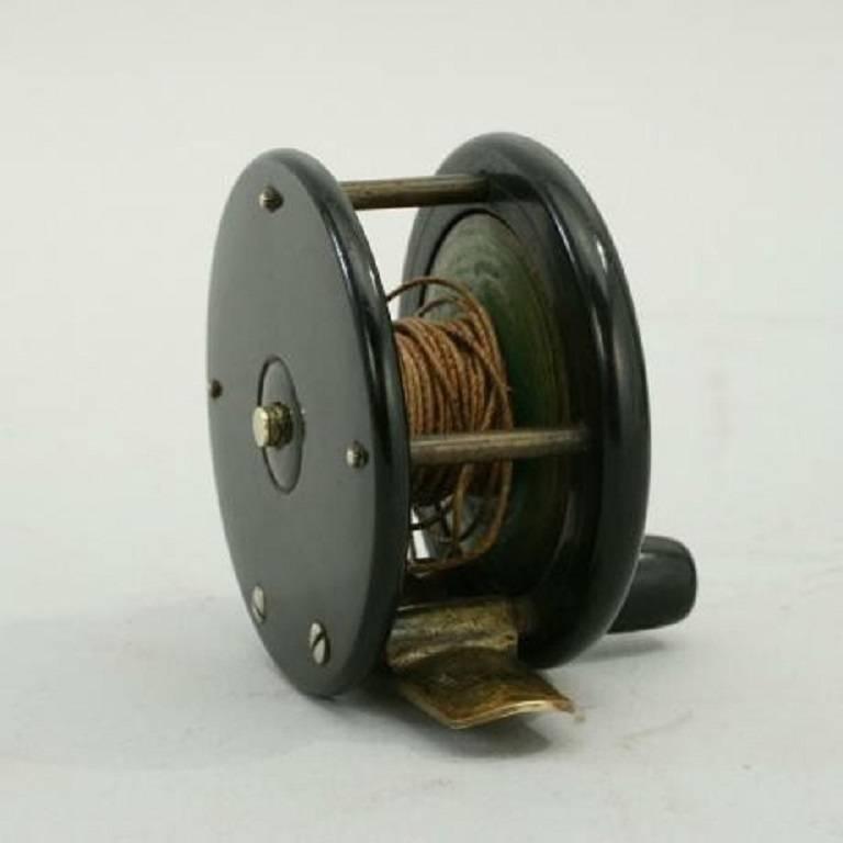 Vintage J Bernard and Son Trout Fly Fishing Reel with Leather Case