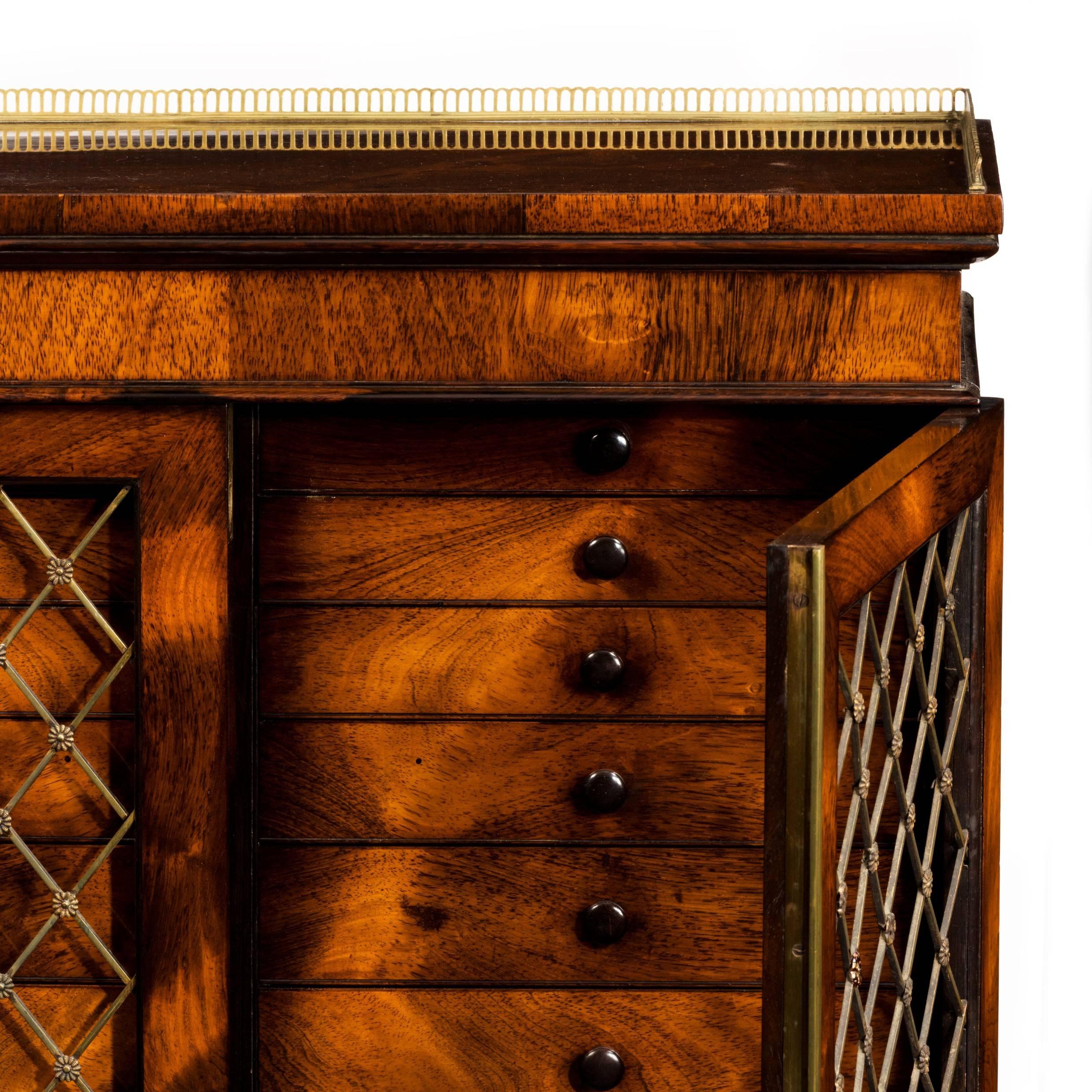 English Collector's Rosewood Cabinet