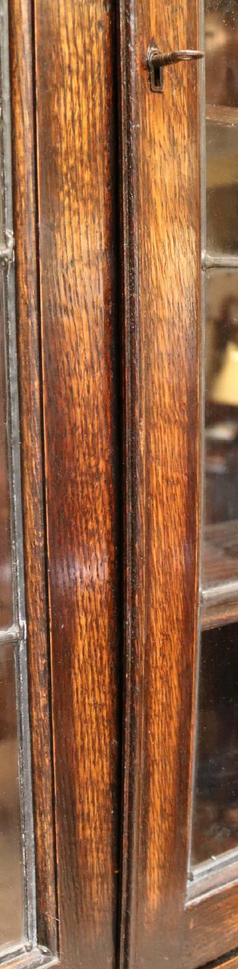 Carved Oak Green Man Bureau Bookcase For Sale 3