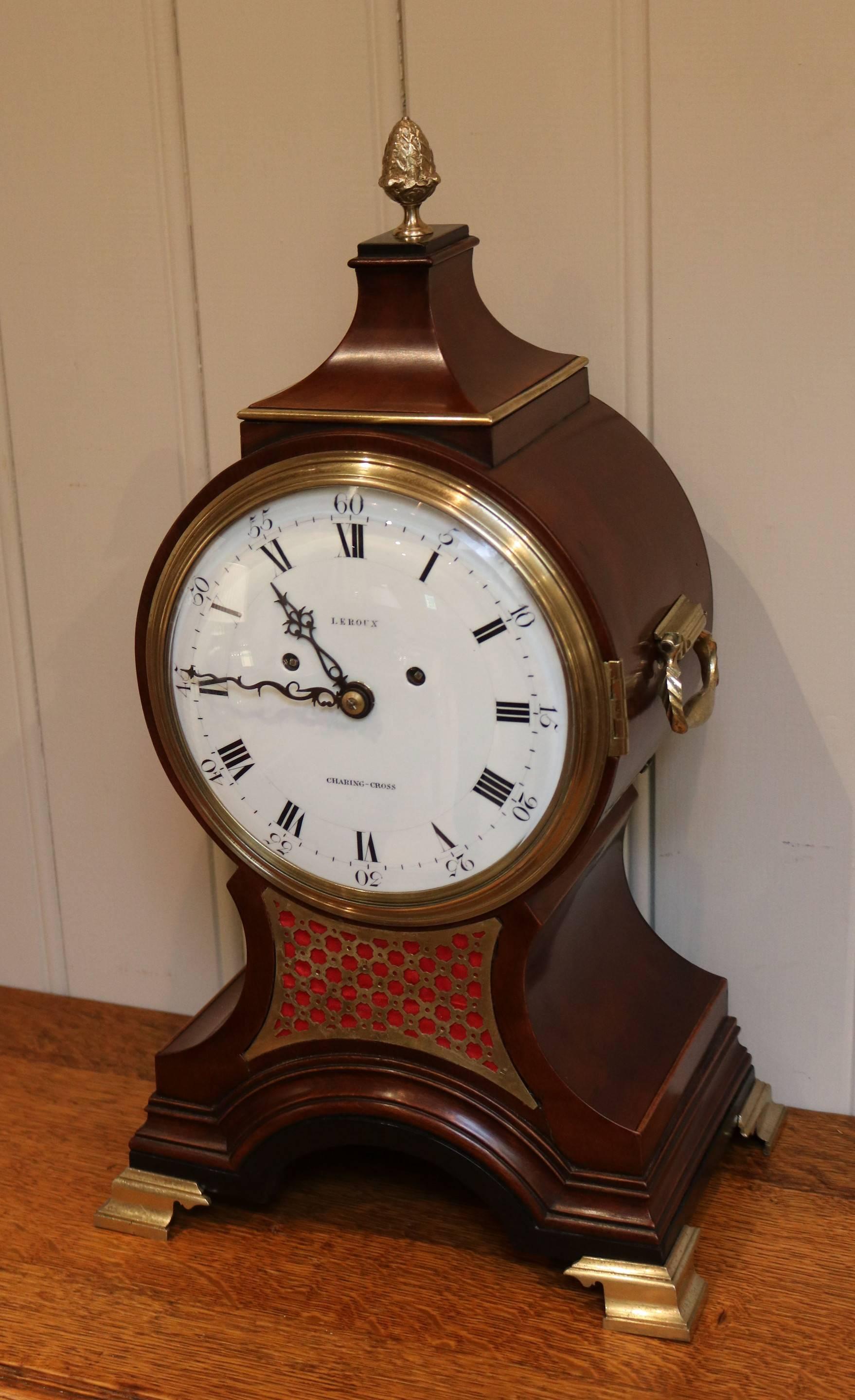 18th Century Georgian Mahogany Balloon Clock