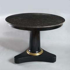 Early 19th Century Empire Period Ebonised Circular Centre Table