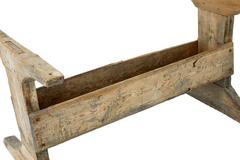Swedish 18th Century Pine Trestle Kitchen Small Dining Table