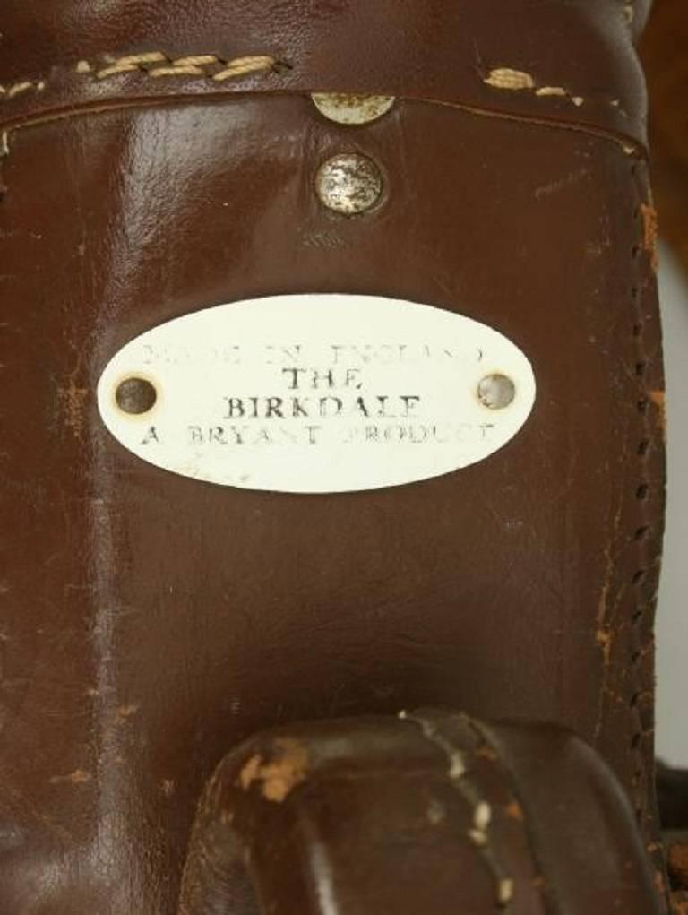 antique leather golf bag