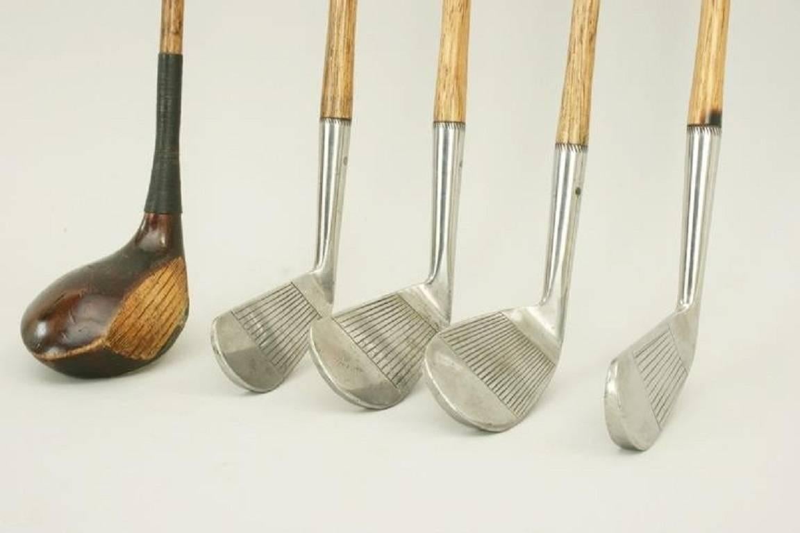 Set of Five Playable Hickory Golf Clubs at 1stDibs hickory golf clubs
