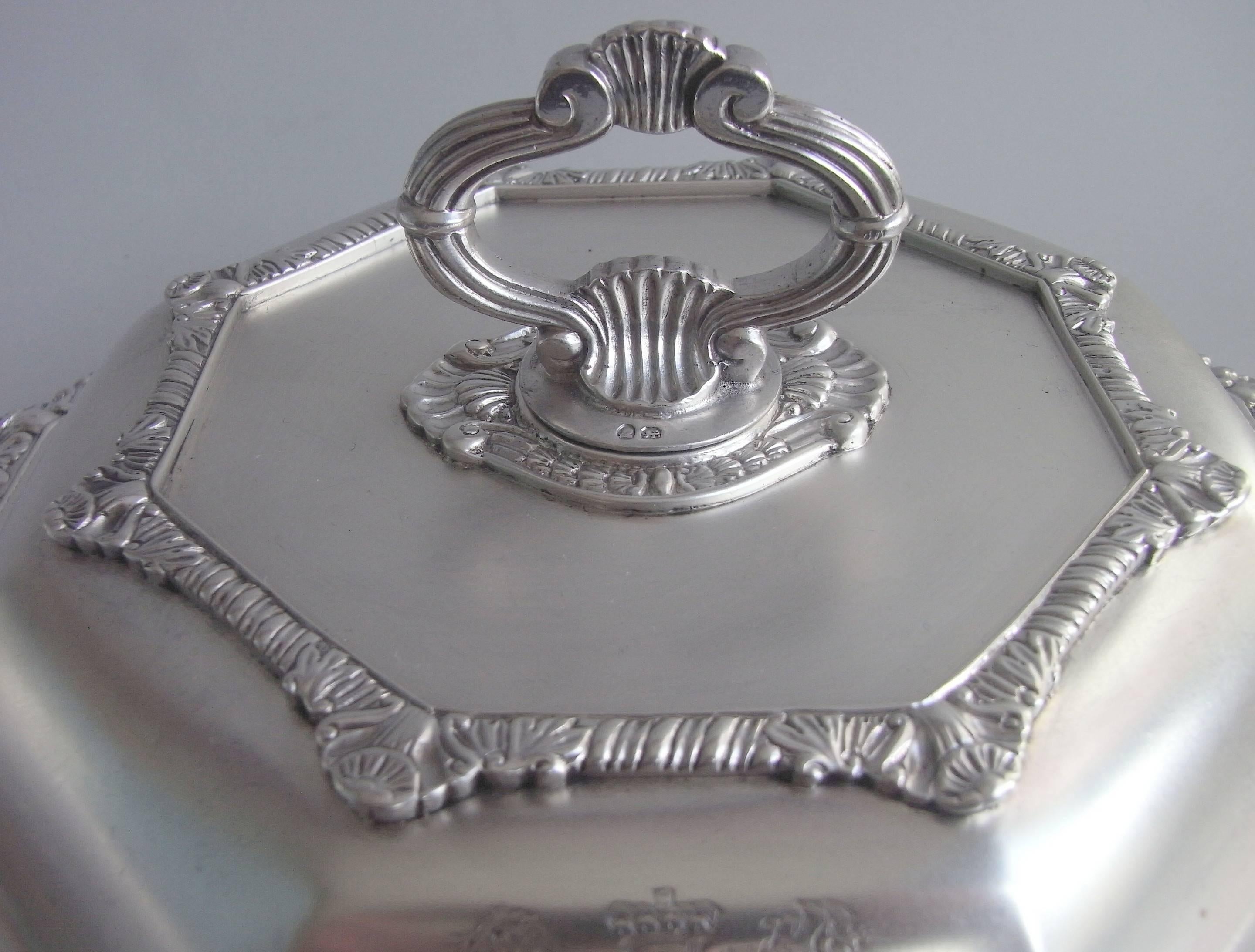 English Rare and Very Unusual George III Octagonal Entree Dish by William Fountain