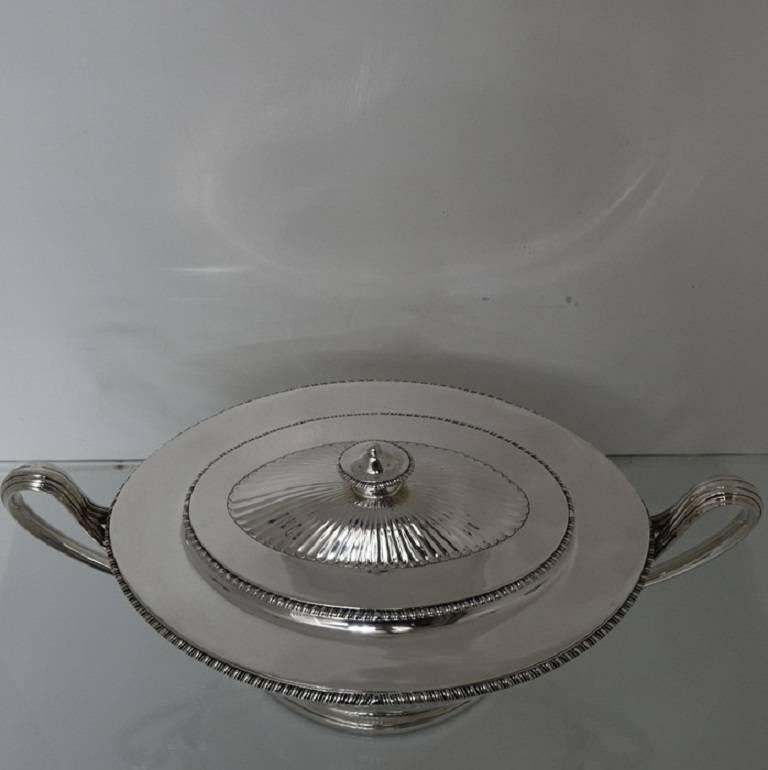 18th Century Antique Sterling Silver George III Soup Tureen London 1789 John Scofield For Sale