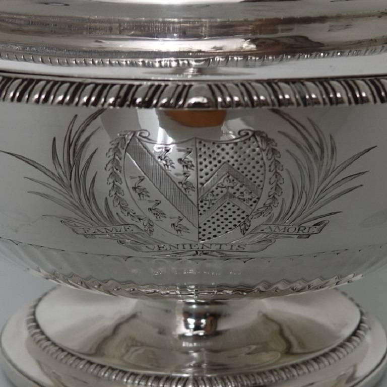 Antique Sterling Silver George III Soup Tureen London 1789 John Scofield For Sale 3