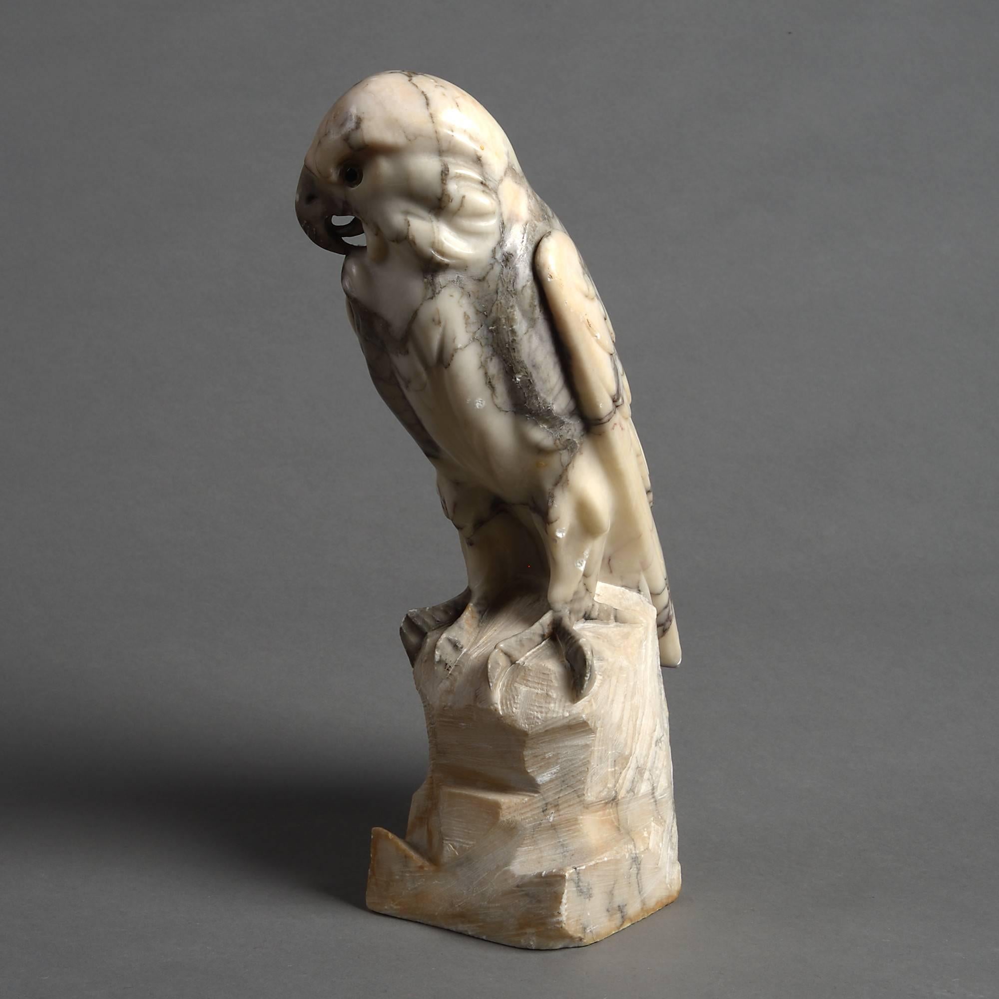 20th Century Alabaster Parrot In Good Condition In London, GB