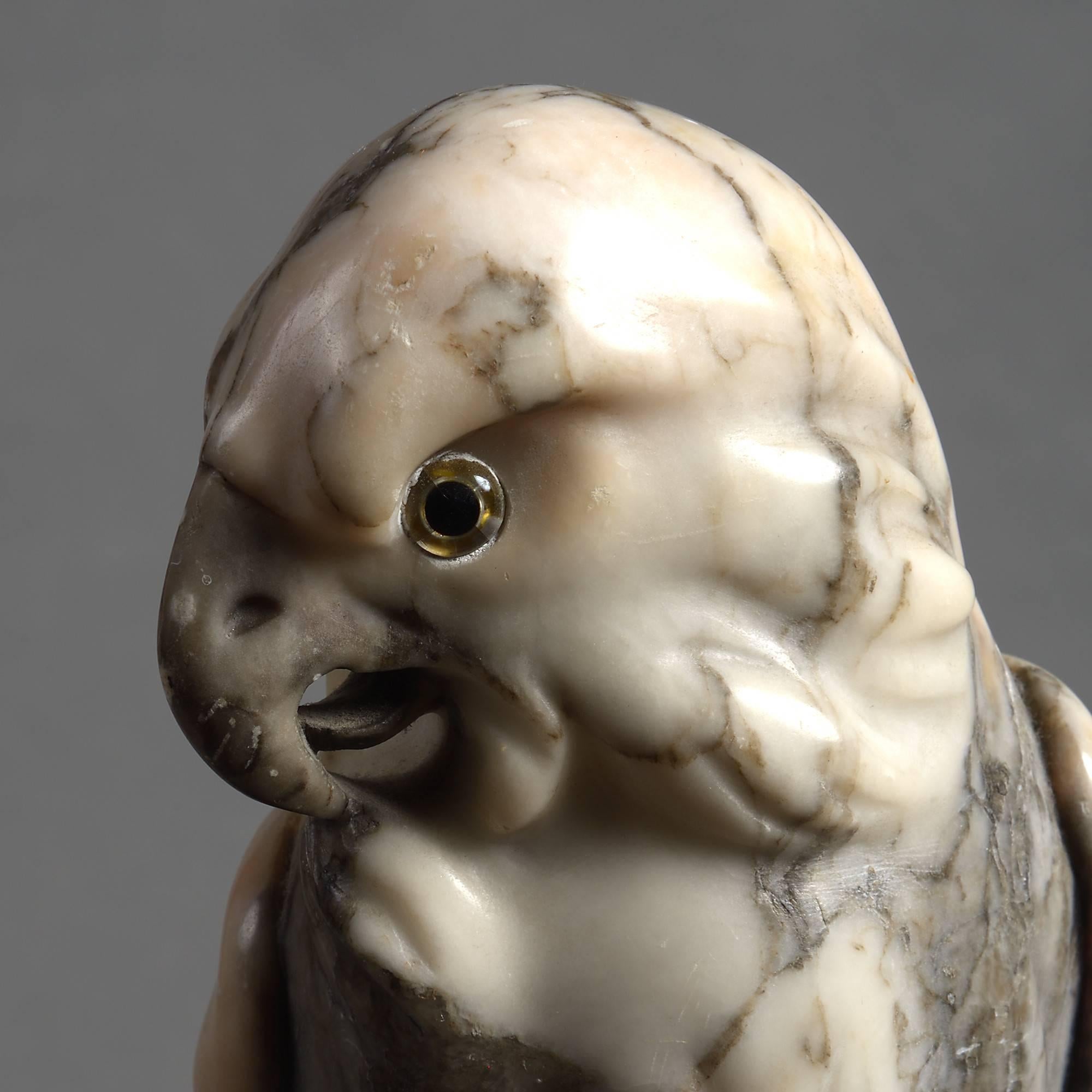 20th Century Alabaster Parrot 1