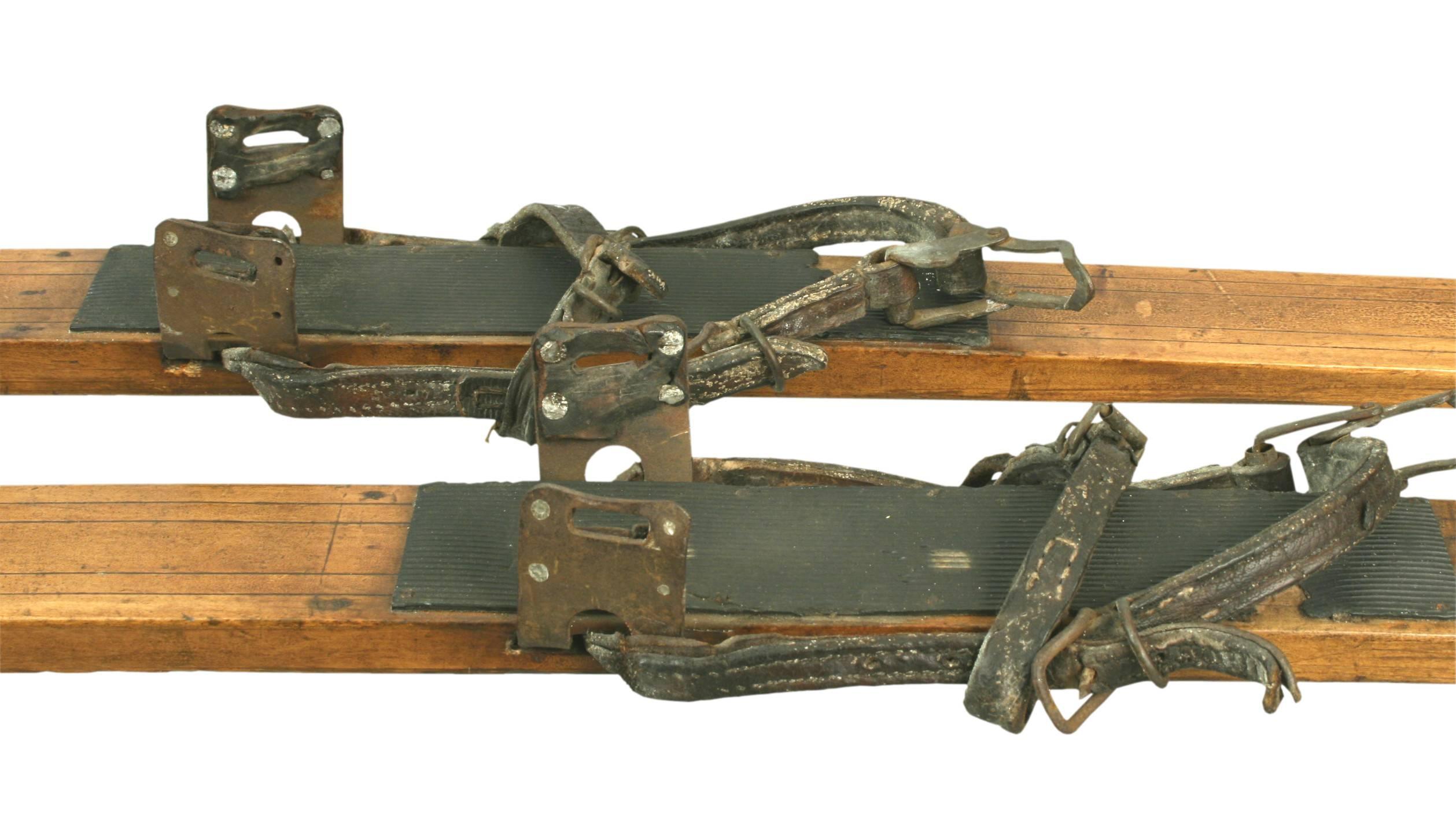 antique wooden skis price