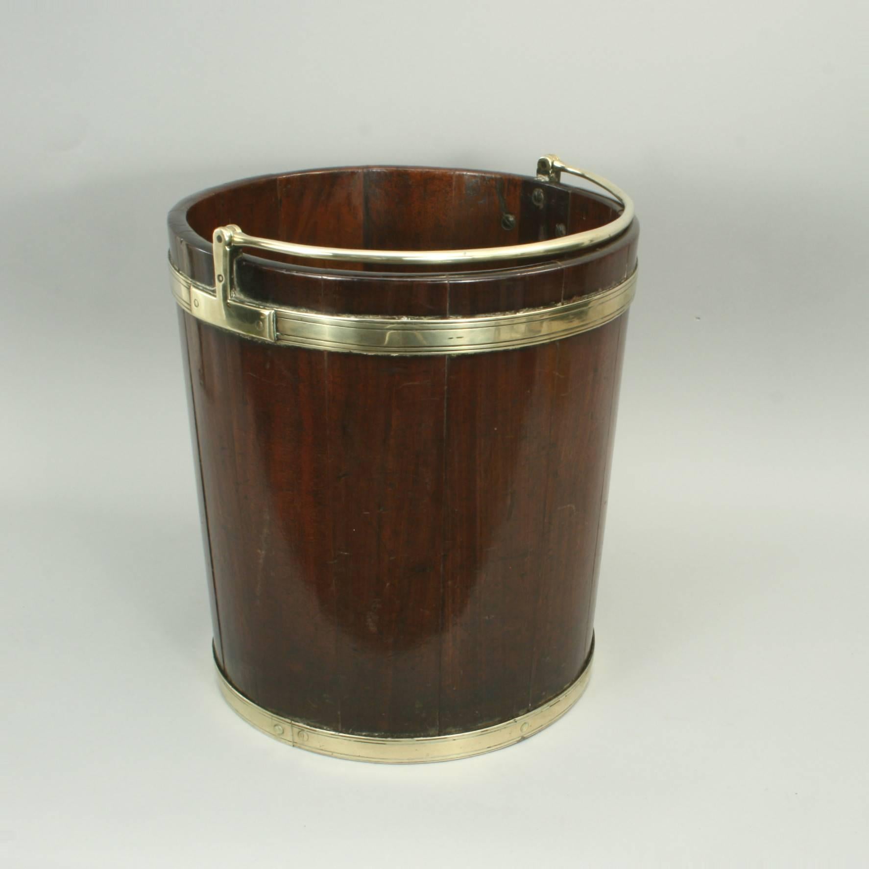 georgian mahogany peat bucket