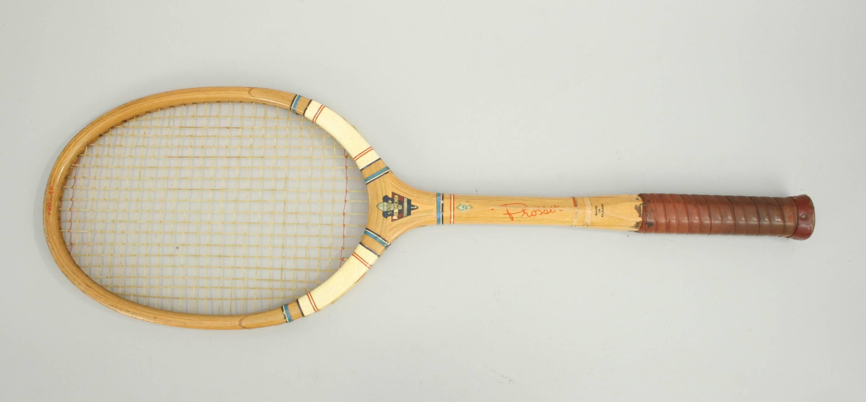 Vintage Prosser Tennis Racket In Excellent Condition In Oxfordshire, GB