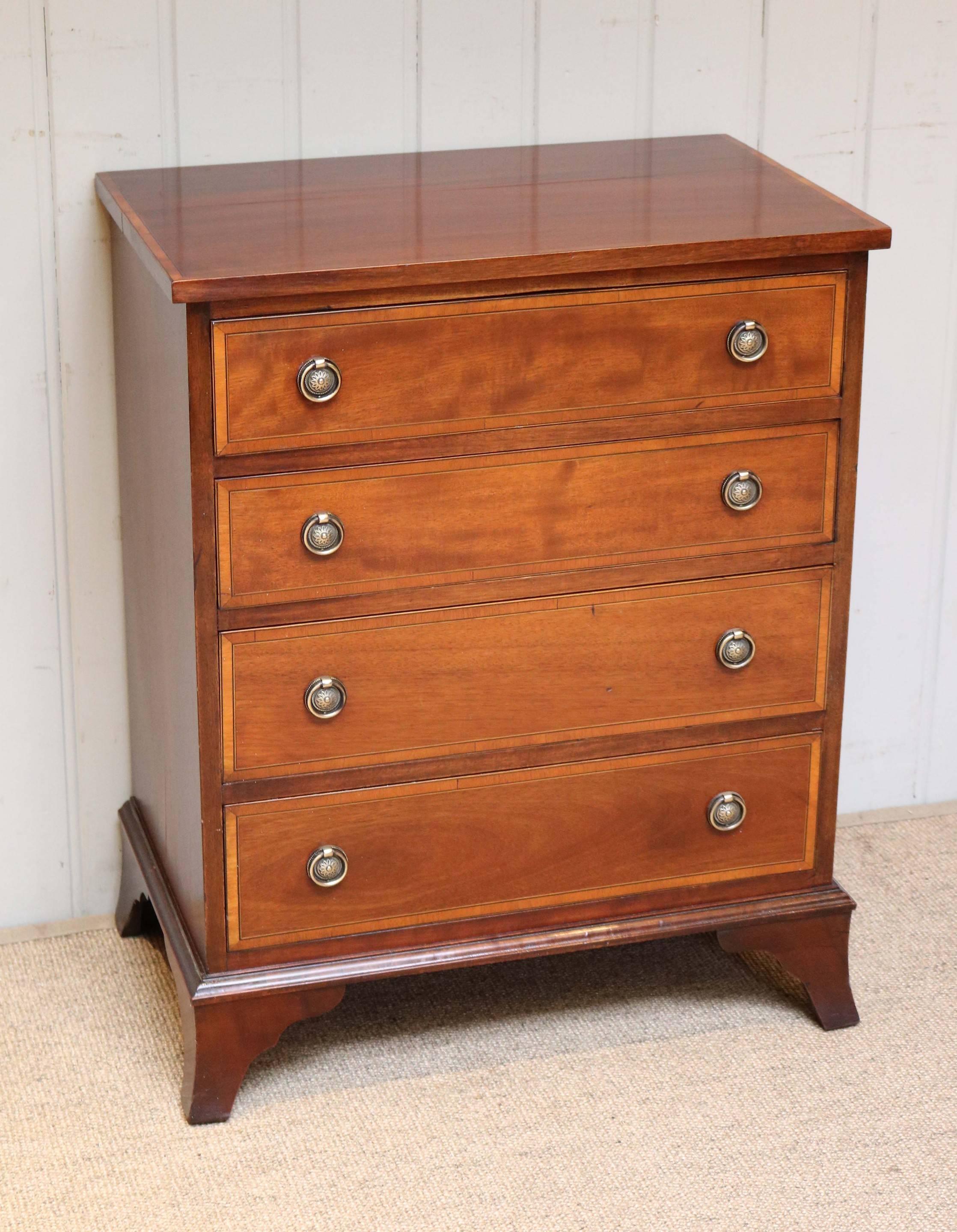 English Small Proportioned Mahogany Chest of Drawers