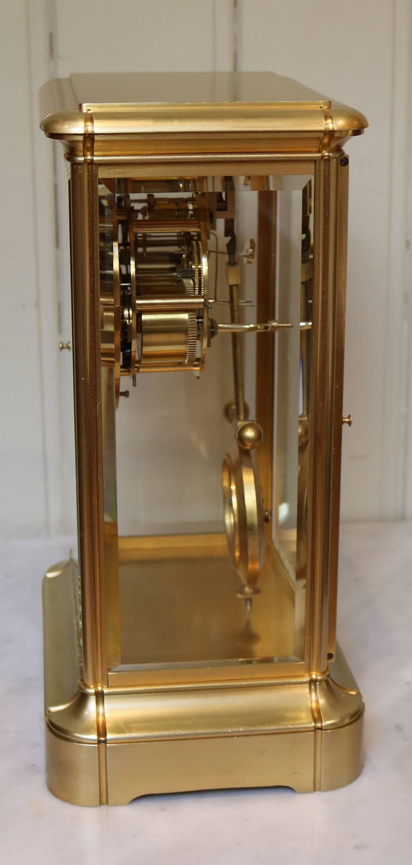 Bell Striking French Four Glass Clock 4