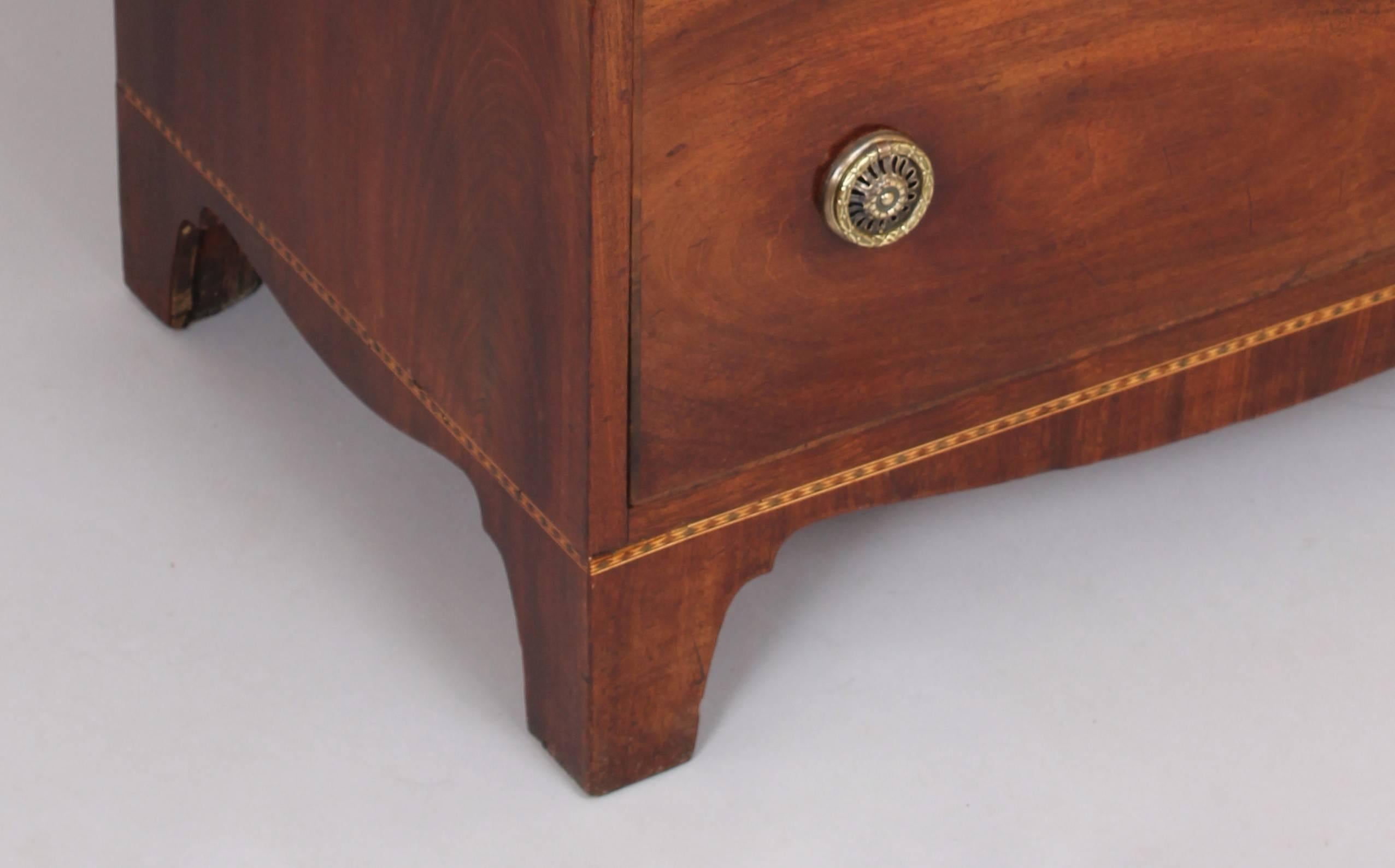 19th Century George III Period Mahogany Chest-of-drawers of Narrow Proportions