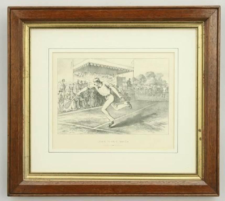 Tennis lithograph titled 
