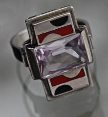 GUSTAV BRAENDLE, THEODOR FAHRNER Art Deco Ring