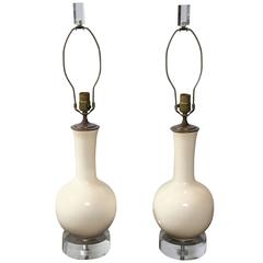 French Porcelain Lamps