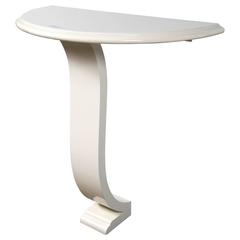 E J Victor One Fifth Demilune Lacquered Console Table 5