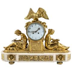 Antique Tiffany Gilt Dore Clock