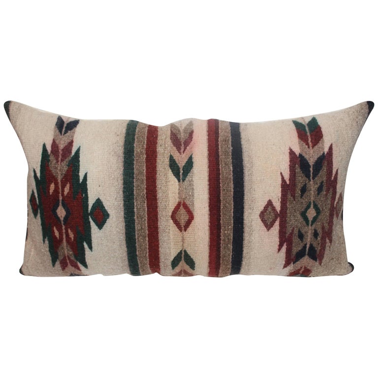 Geometric Navajo Indian Weaving Pillow For Sale