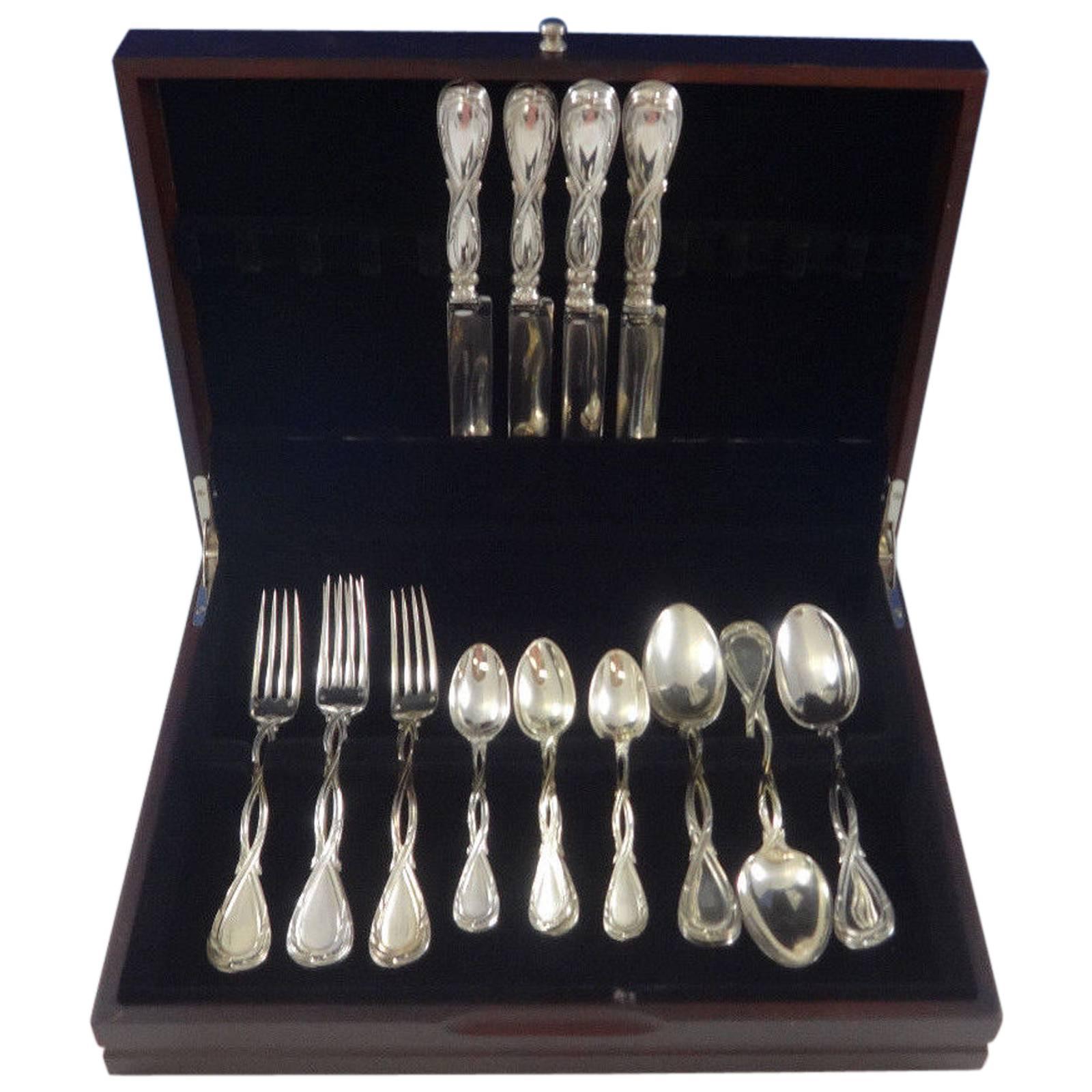 ROYAL BY PUIFORCAT Sterling Silver Flatware Set Service FRENCH FRANCE 16 PIECES