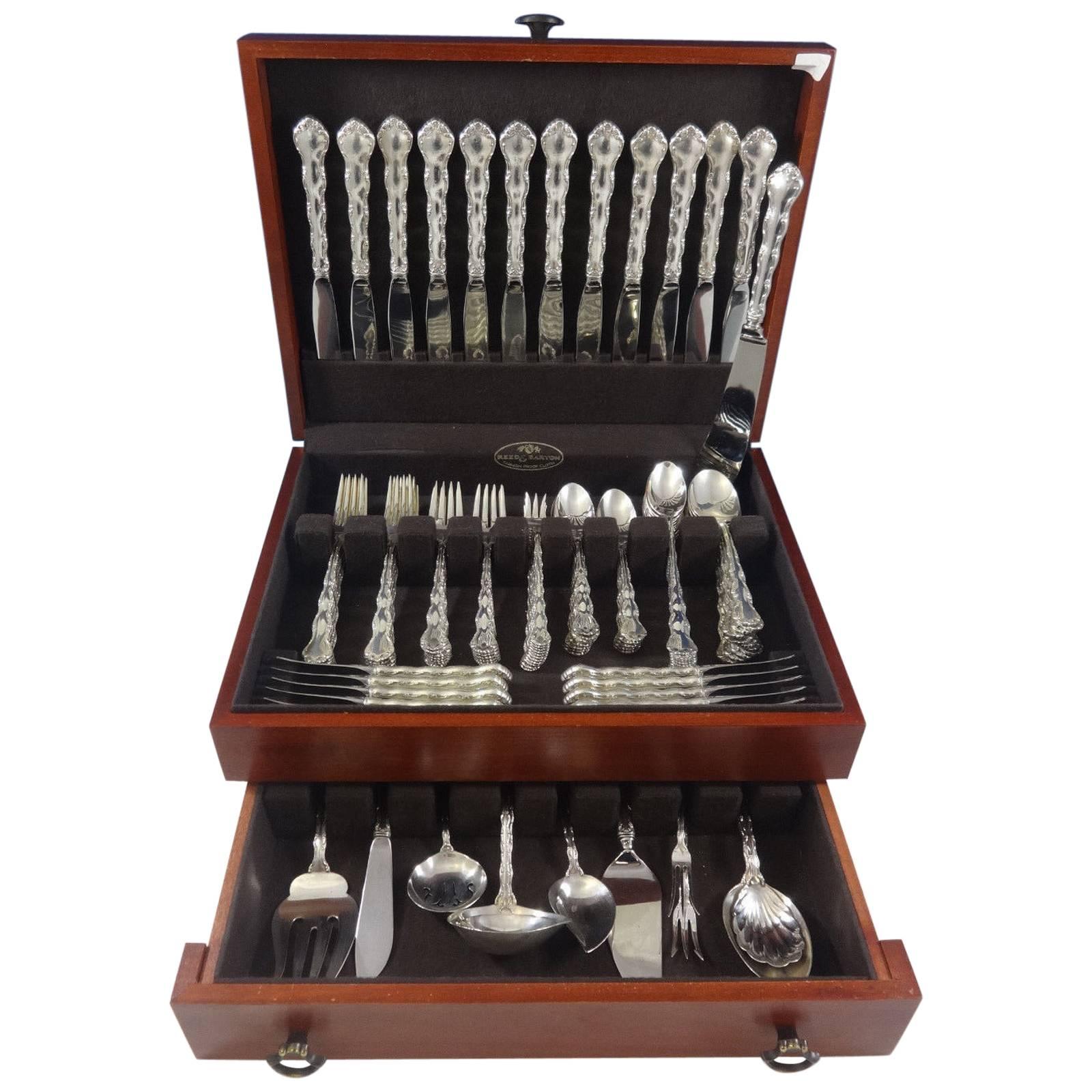 Tara by Reed 
Barton Sterling Silver Flatware Set for 12 Service 108 Pcs, Huge