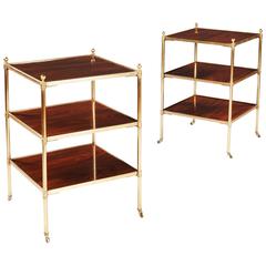 A Fine Pair of Three Tier Occasional Tables