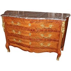 Early 20th Century French Louis XV Marble-Top Commode