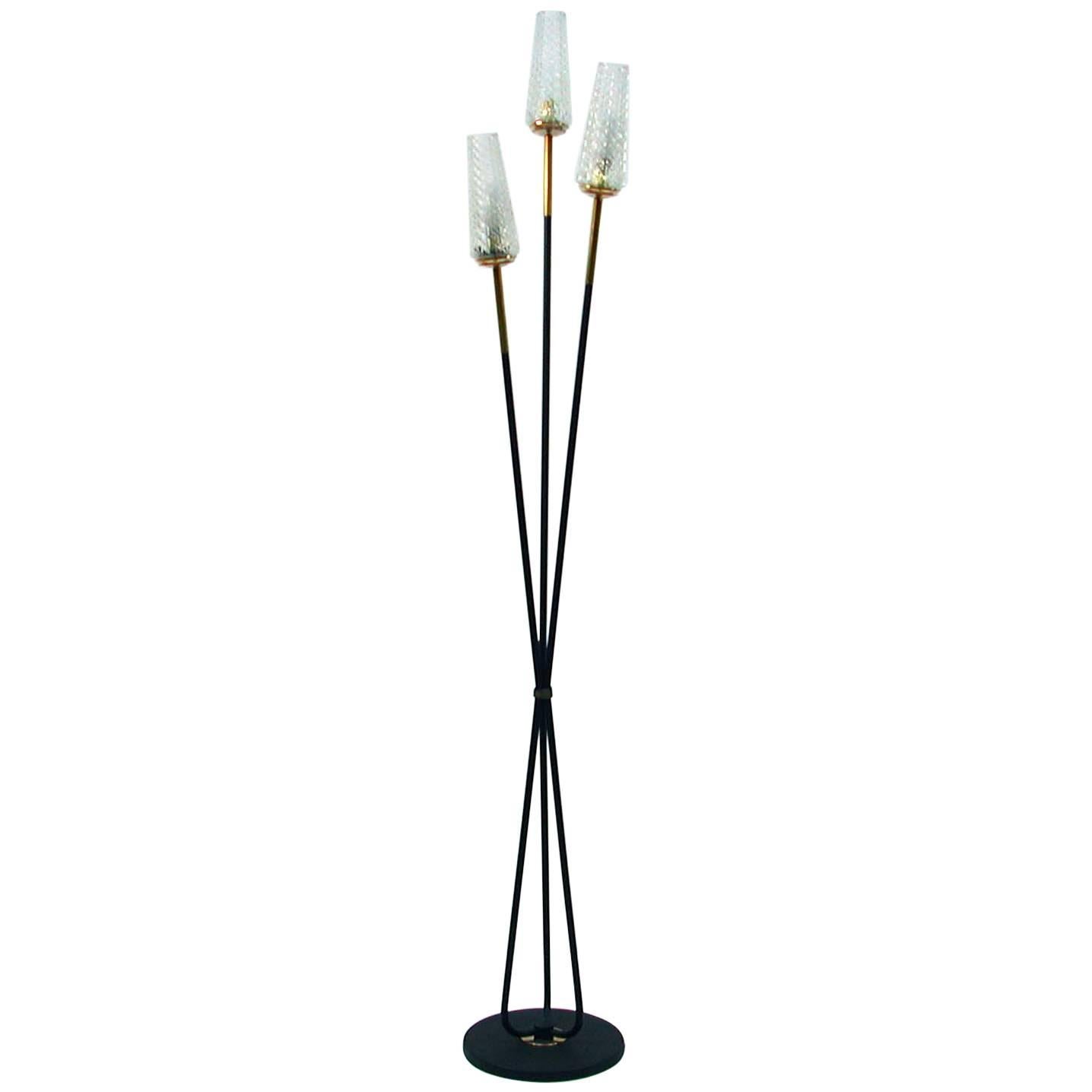 French 1950s Midcentury Floor Lamp in the Manner of Maison Arlus