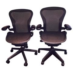 Pair of Herman Miller Aeron Ergonomic Chairs 