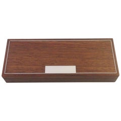 Hans Hansen Rosewood Box with Sterling Silver Inlay Hans Hansen Rosewood Box with Sterling Silver Inlay