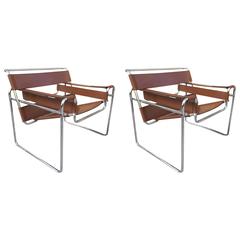 Pair of Marcel Breuer Wassily Chairs for Knoll