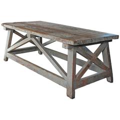 "Sculpture's Table" Vintage Farmhouse Style as Work Table 