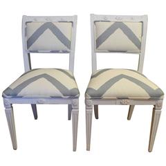 Pair of 19th Century Swedish Side Chairs