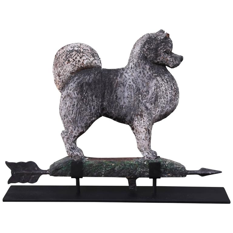 Amazing HandCarved and Painted Signed Dog Weathervane For Sale at 1stdibs