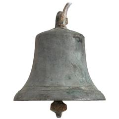Antique Wonderfully Large Victorian Brass and Iron Servants or House Bell, circa 1870